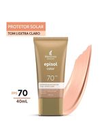 Mantecorp skincare episol kit com 3 unidades – protetor solar com cor fps70 – extra clara 40ml