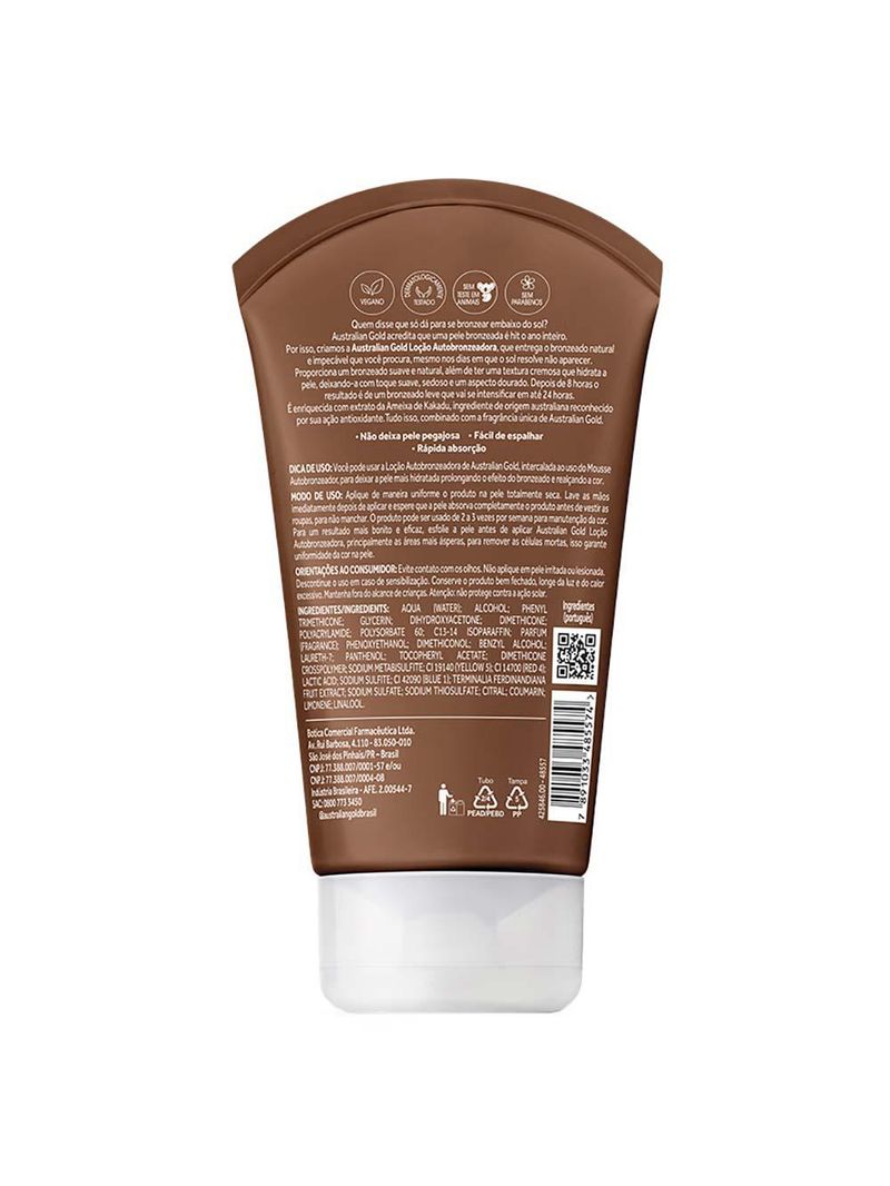 Loção autobronzeadora australian gold kakadu bronzer