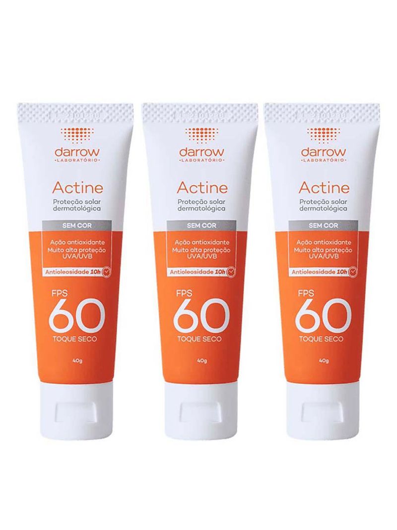Darrow actine kit com 3 unidades – protetor solar fps30 – 40g