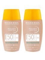 Bioderma photoderm nude touch kit com 2 unidades – protetor solar com cor fps50+ - dorée 40ml