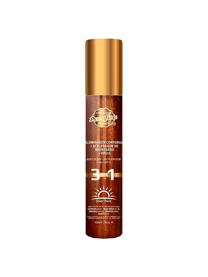 Iluminador corporal parafina bronze solar shine shimmer fps15
