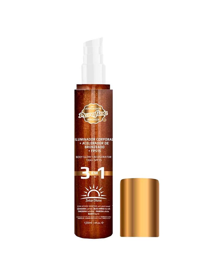 Iluminador corporal parafina bronze solar shine shimmer fps15