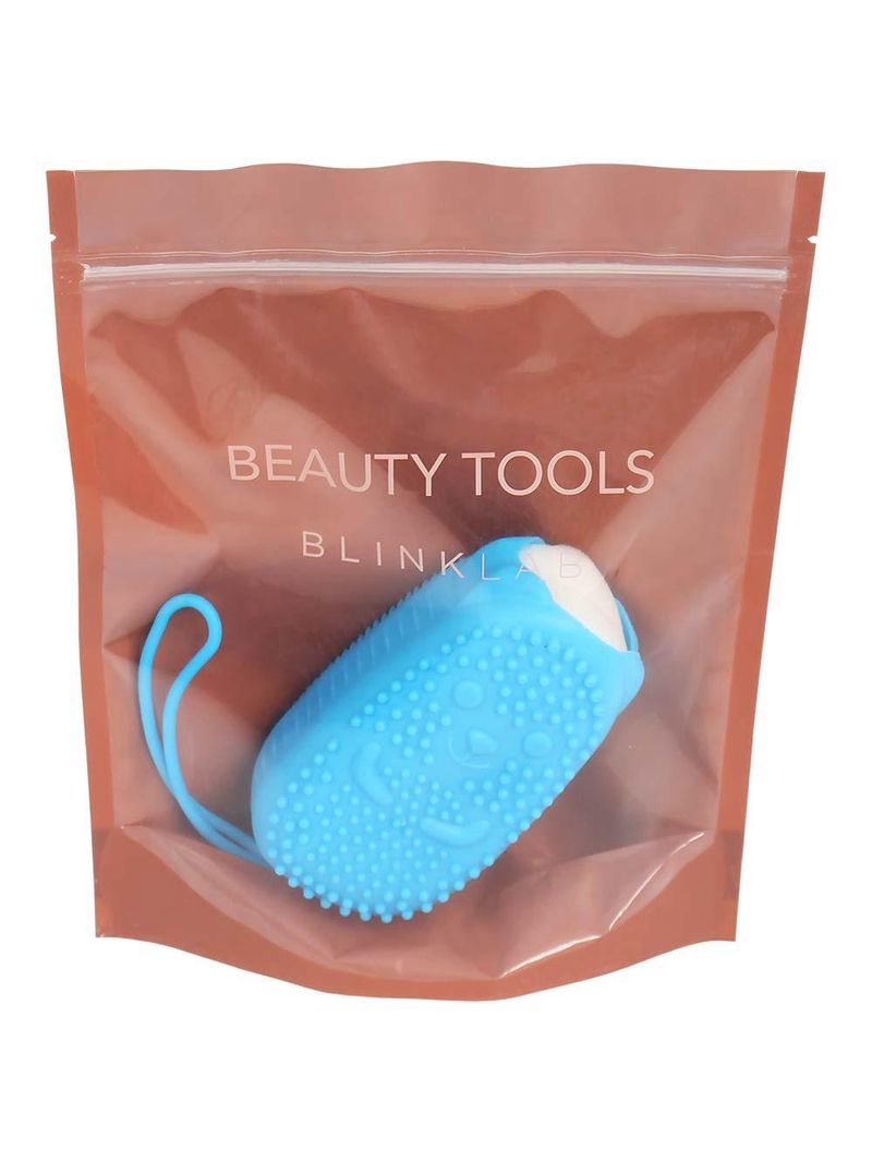 Esponja de banho blink lab silicone azul