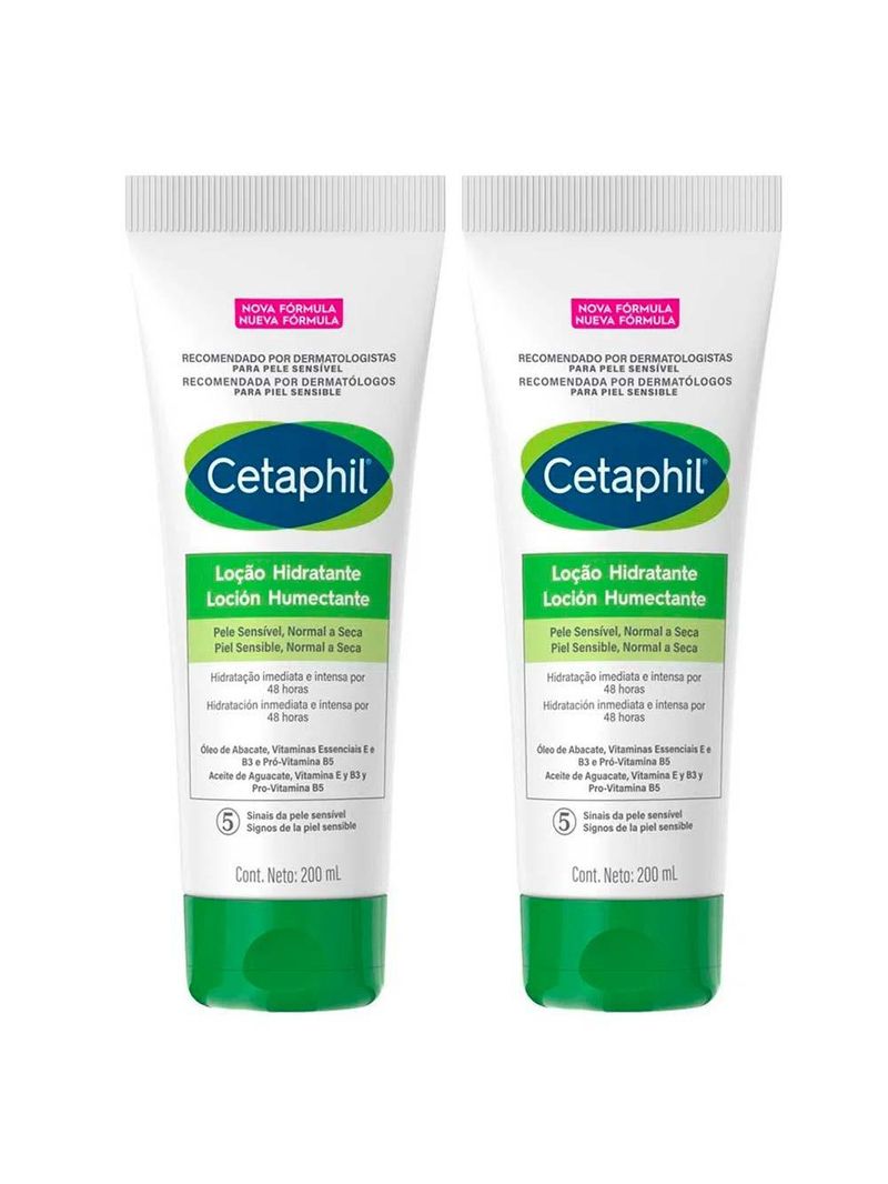 Cetaphil kit – 2x loção hidratante para peles sensíveis - 200ml