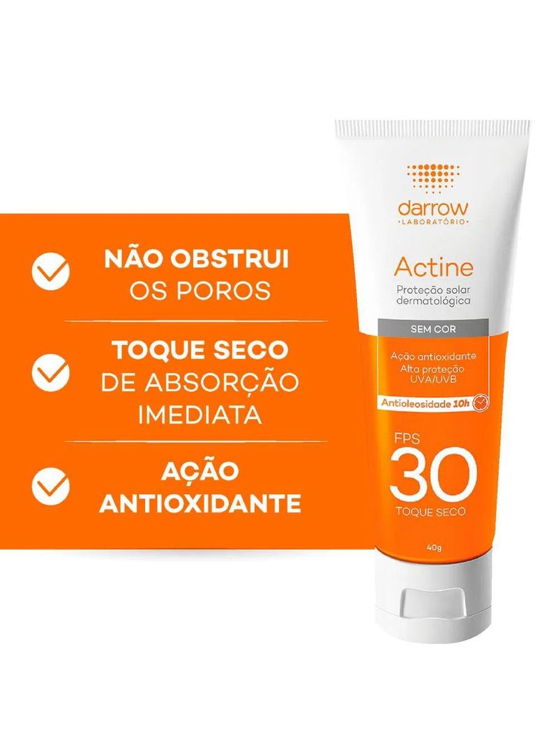 Darrow actine kit com 2 unidades – protetor solar fps30 40g