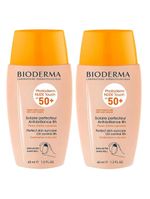 Bioderma photoderm nude touch kit com 2 unidades – protetor solar com cor fps50+ - muito claro 40ml