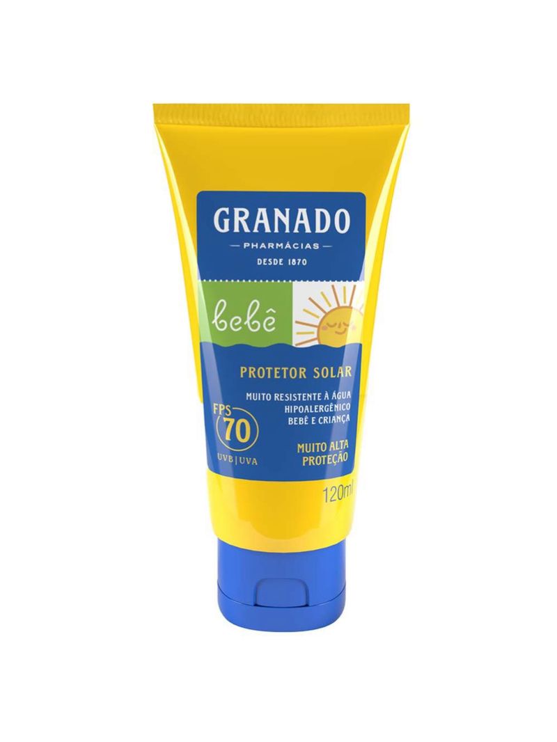Protetor solar granado bebê fps70