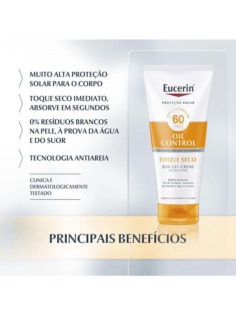 Protetor solar eucerin sun toque seco loção corporal fps 60