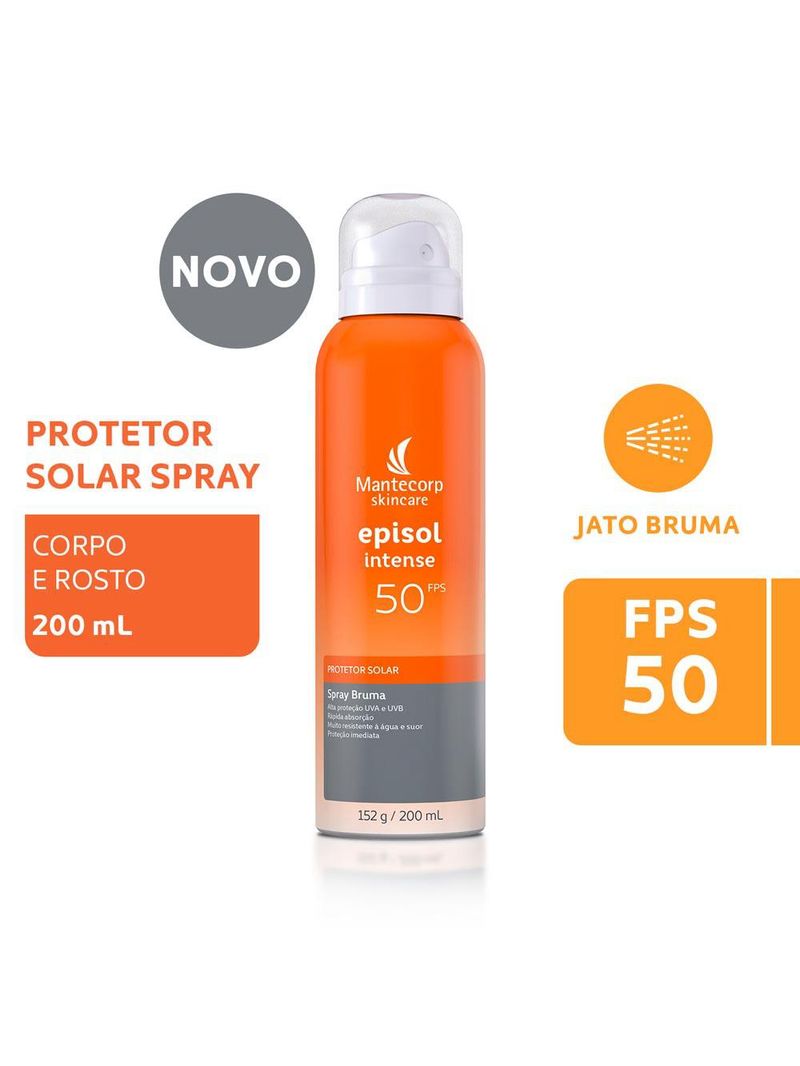 Protetor solar bruma mantecorp skincare episol intense fps 50
