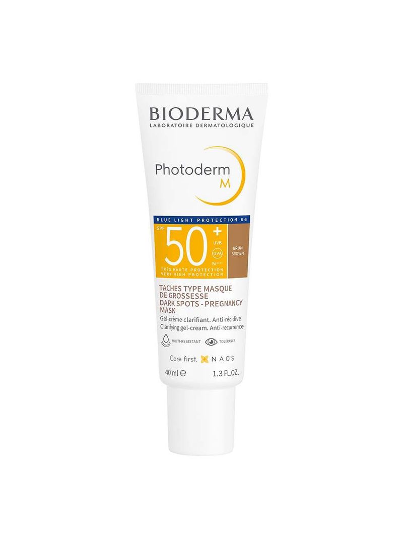 Protetor solar com cor + ação clareadora bioderma photoderm m fps 50+
