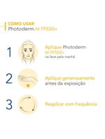 Protetor solar com cor + ação clareadora bioderma photoderm m fps 50+