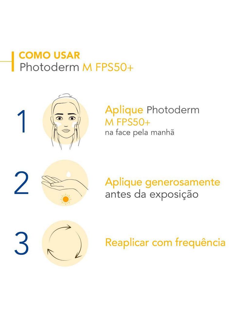 Protetor solar com cor + ação clareadora bioderma photoderm m fps 50+