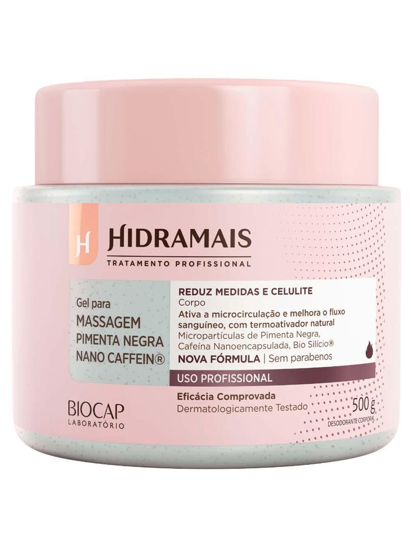 Gel para massagem hidramais pimenta negra caffein