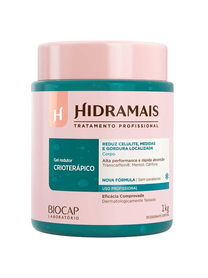 Gel redutor hidramais crioterápico