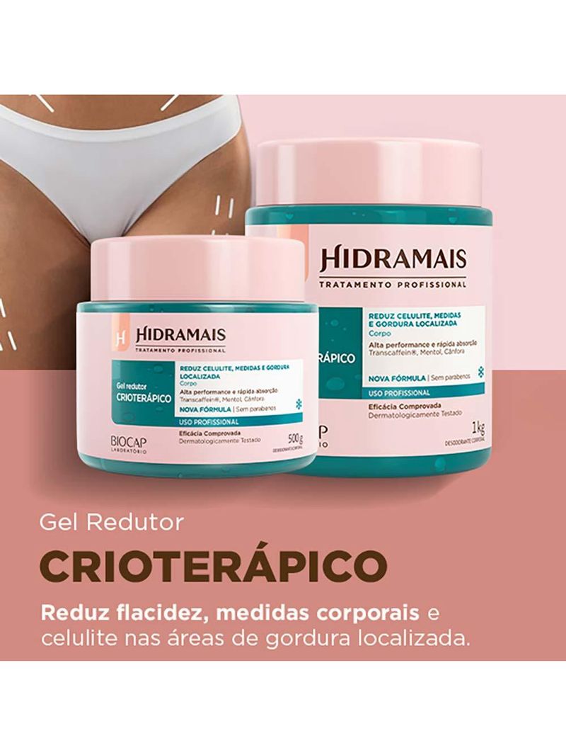 Gel redutor hidramais crioterápico