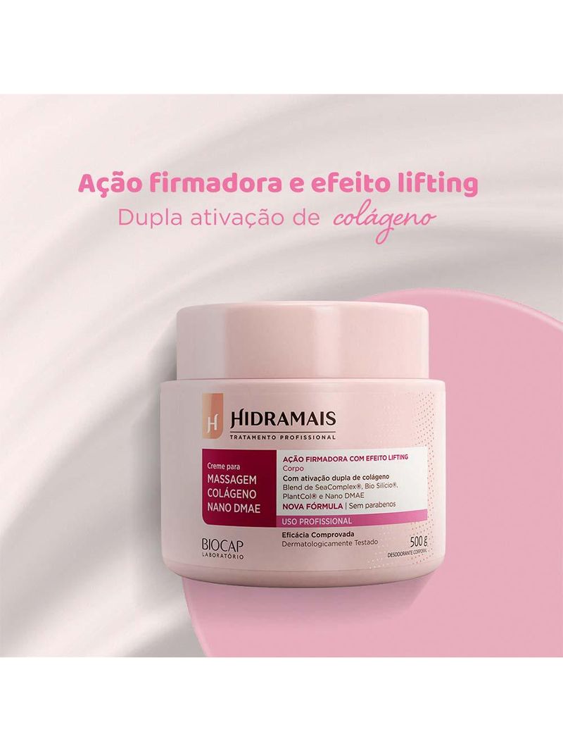 Creme para massagem hidramais colágeno nano dmae