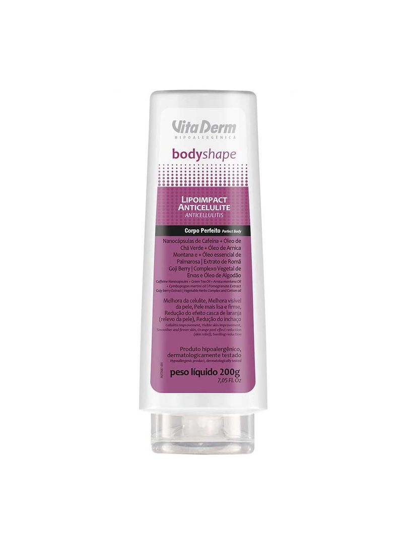 Creme lipoimpact anticelulite vita derm – body shape