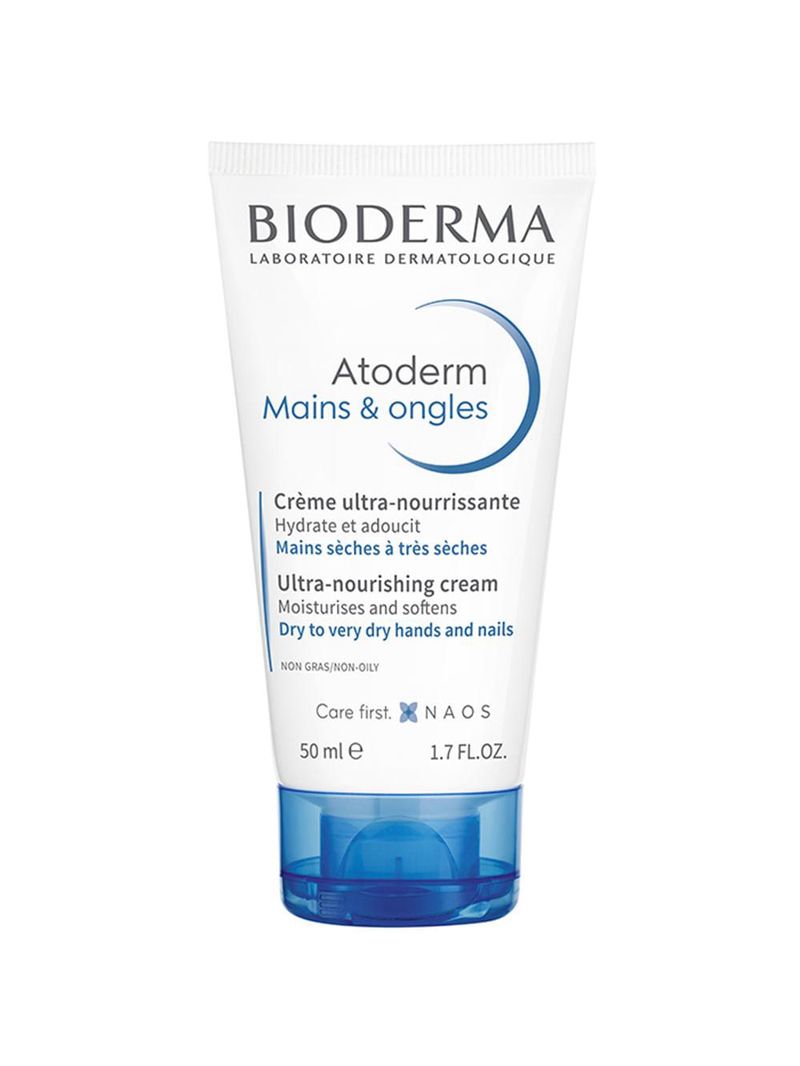 Creme para mãos bioderma atoderm mãos e unhas cuidado reparador calmante