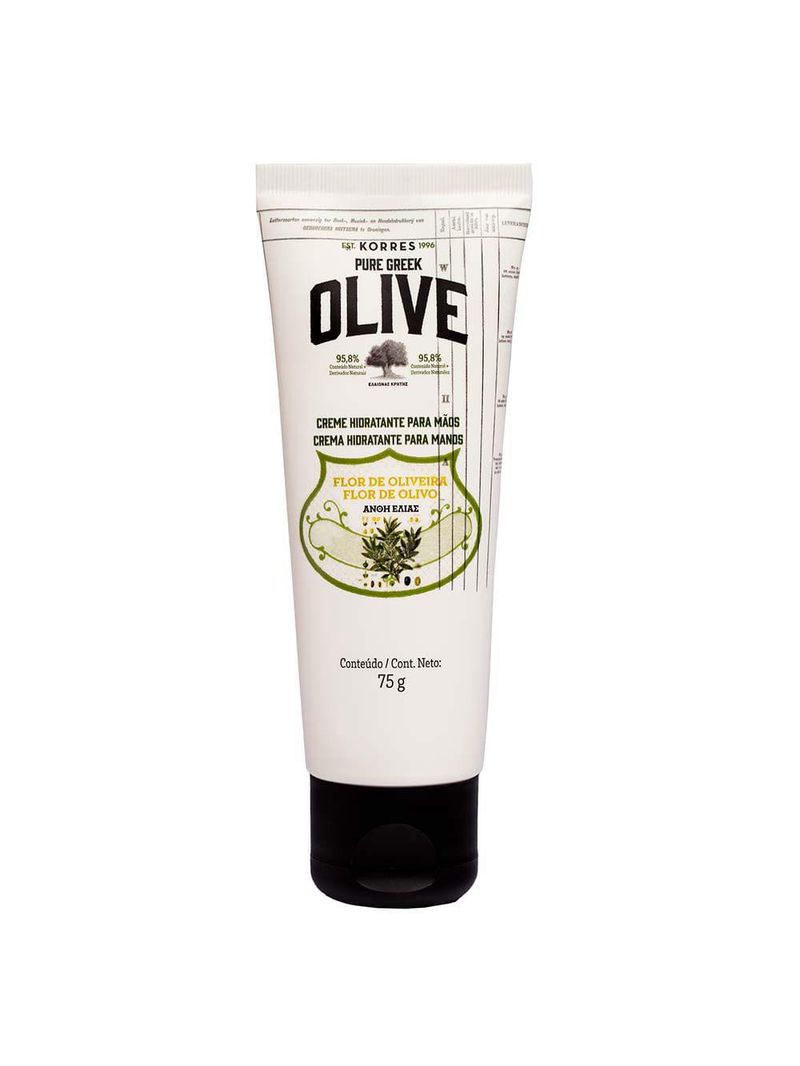 Creme hidratante para mãos korres – flor de oliveira