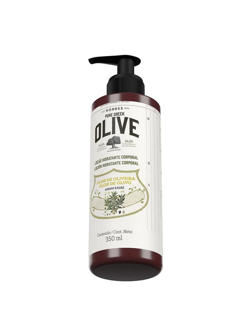 Loção hidratante corporal korres – flor de oliveira