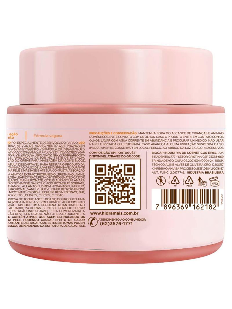 Creme de massagem hidramais – dragon blood