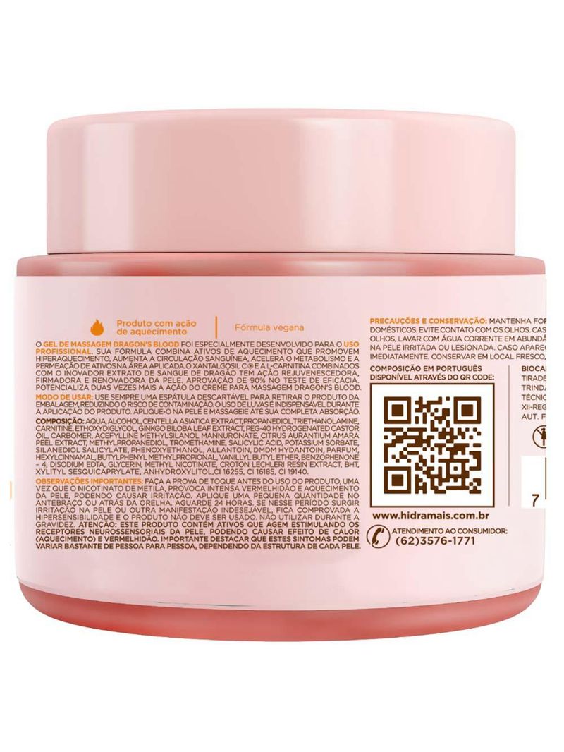 Creme de massagem hidramais – dragon blood
