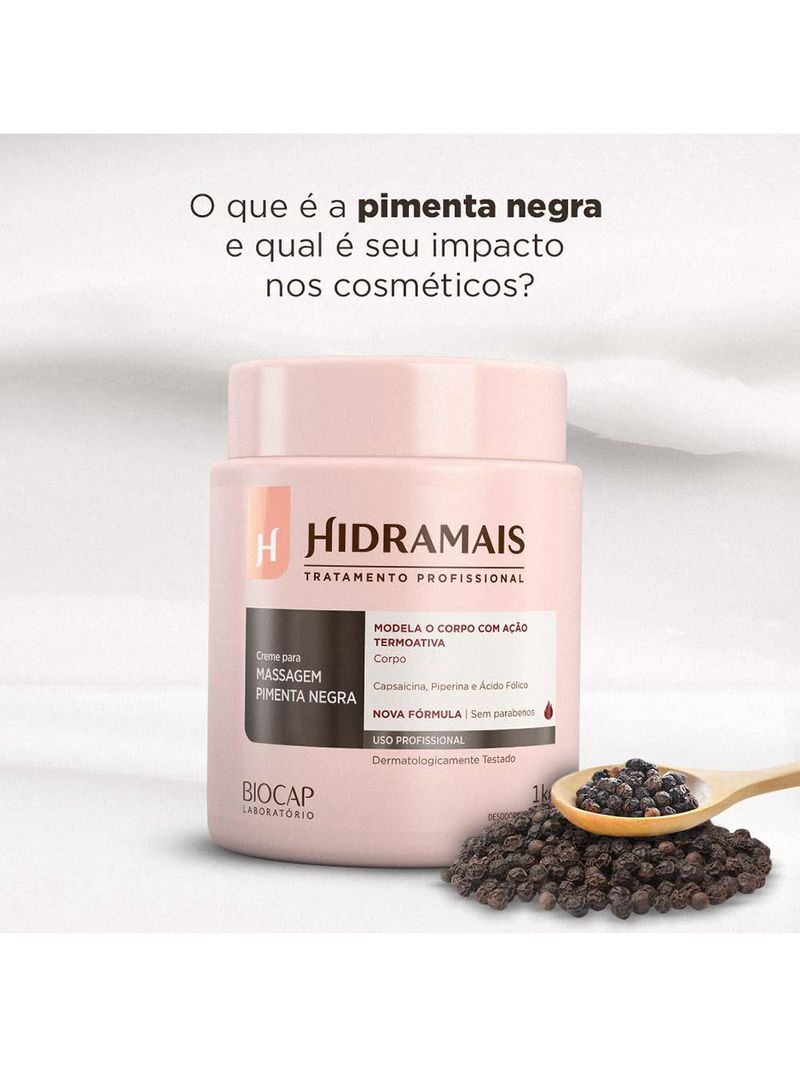 Creme ativador para massagem hidramais – pimenta negra