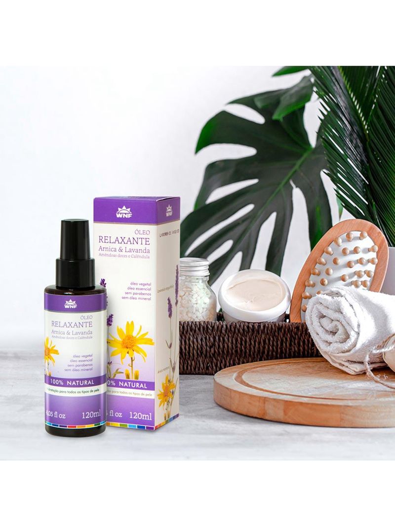 Óleo de massagem relaxante wnf arnica e lavanda