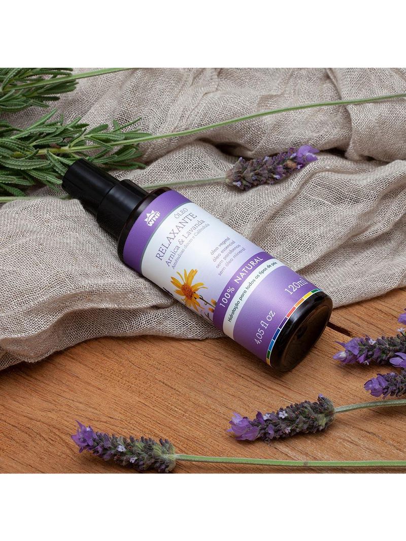 Óleo de massagem relaxante wnf arnica e lavanda