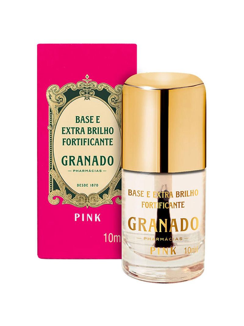 Base e extrabrilho fortificante granado pink