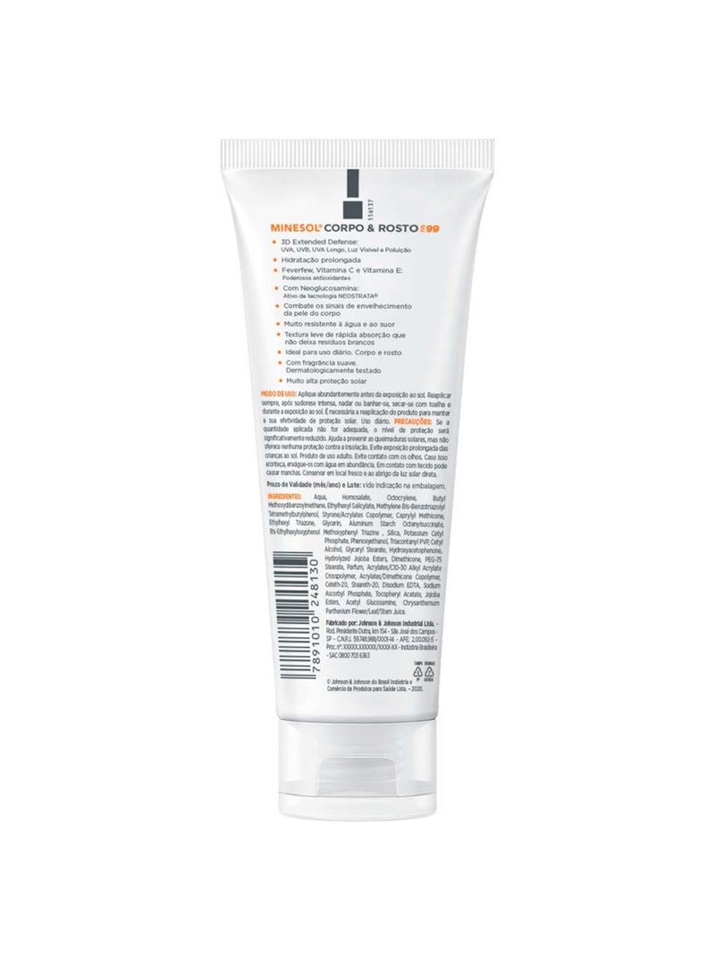 Protetor solar neostrata minesol corpo & rosto fluido hidratante antioxidante fps99