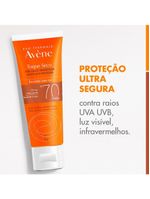 Protetor solar com cor avène - emulsão solar toque seco fps 70 color