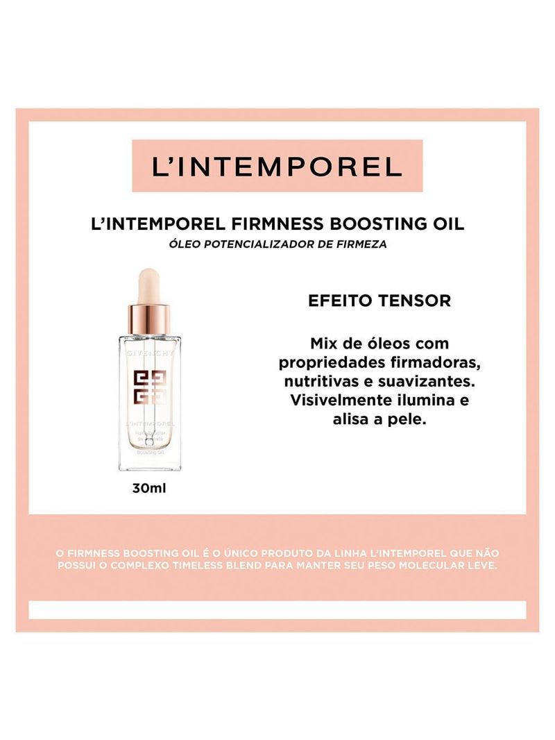 Óleo rejuvenescedor givenchy - l’intemporel firmness boosting oil