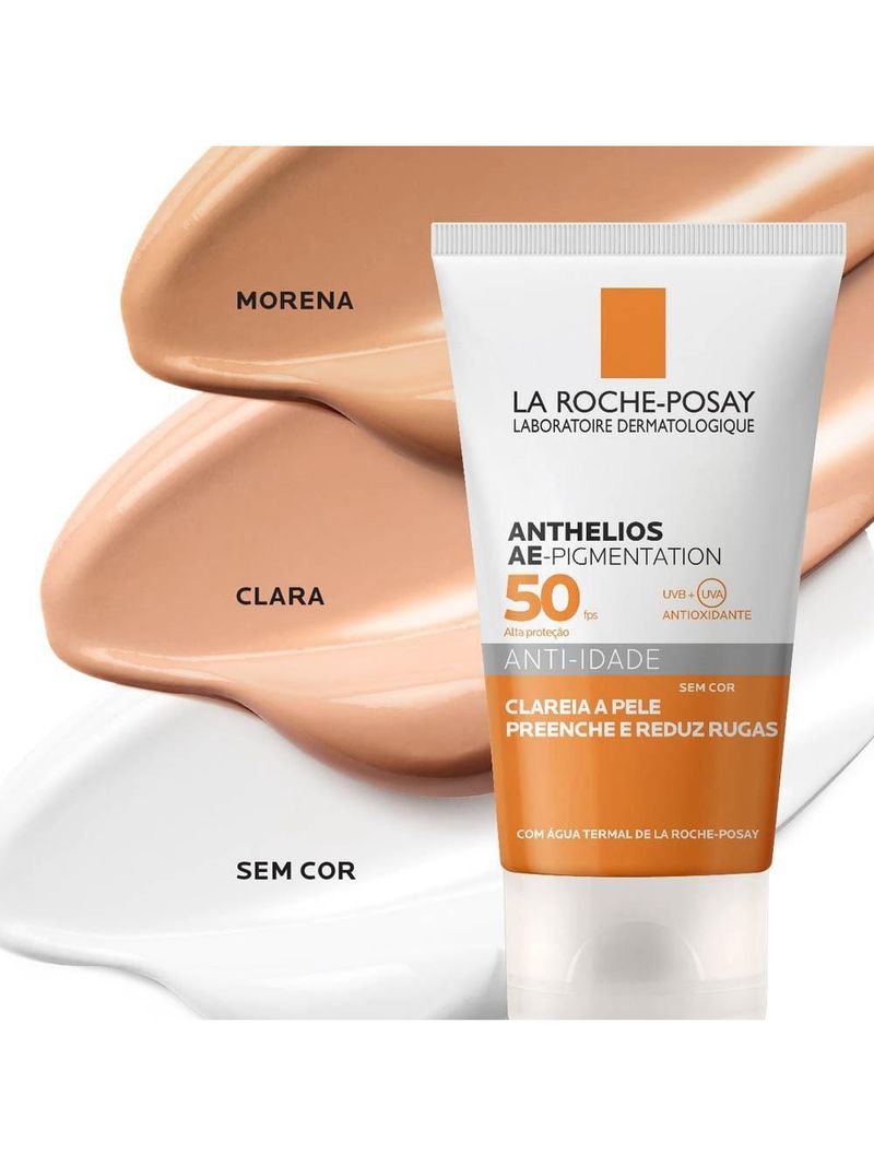 Protetor solar anti-idade la roche posay - anthelios ae-pigmentation sem cor fps 50