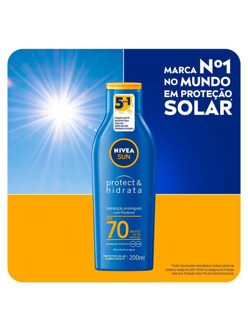 Protetor solar nivea sun protect & hidrata fps70