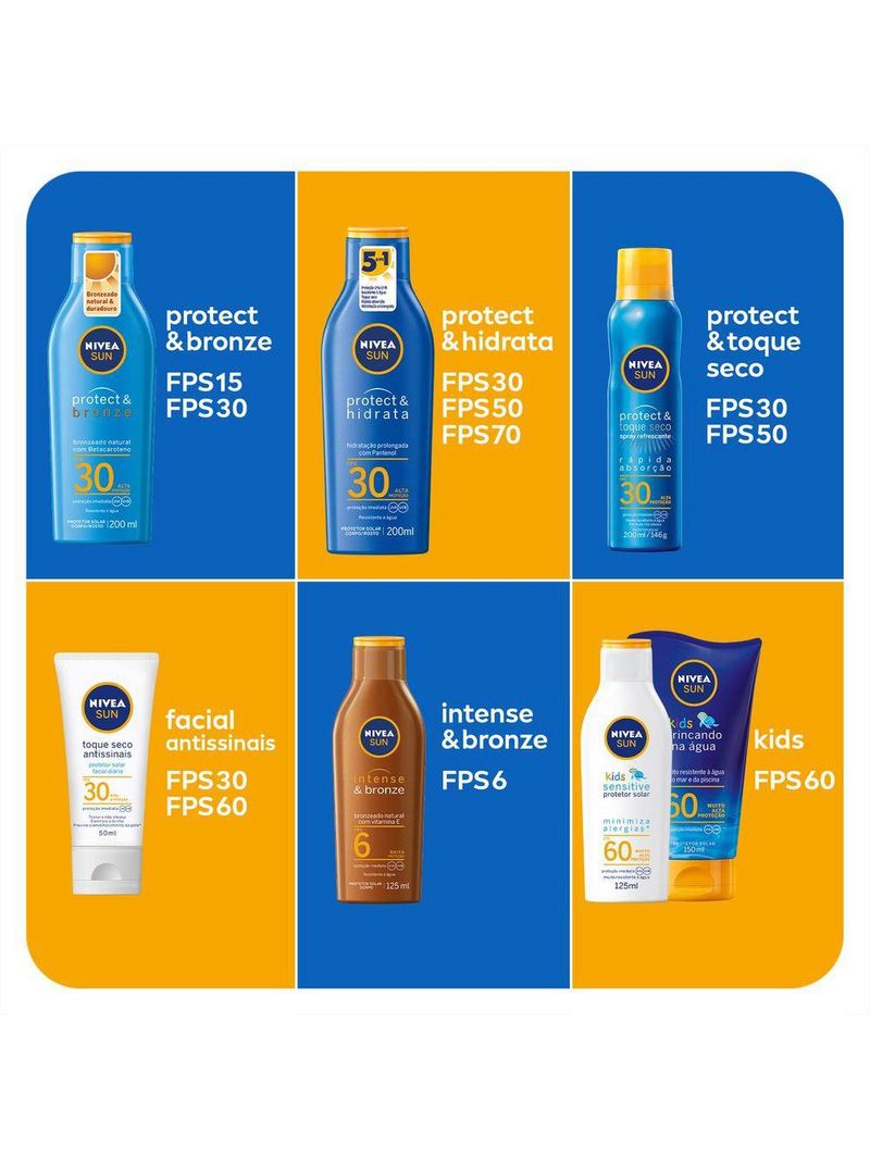 Protetor solar nivea sun protect & hidrata fps50