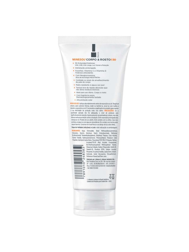 Protetor solar neostrata rosto e corpo fps 30