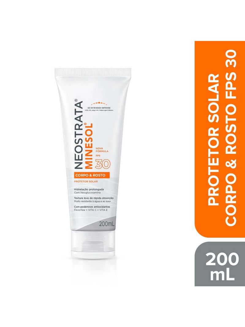 Protetor solar neostrata rosto e corpo fps 30