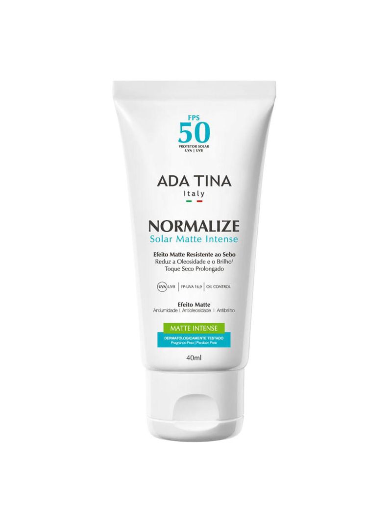 Protetor solar ada tina - normalize solar matte intense fps 50