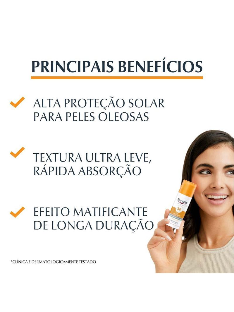 Protetor solar eucerin sun oil control fps30