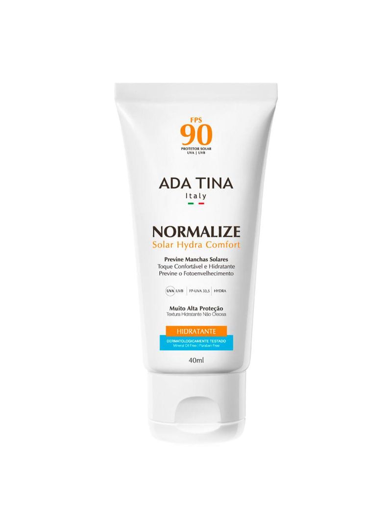 Protetor solar ada tina normalize hydra comfort fps 90