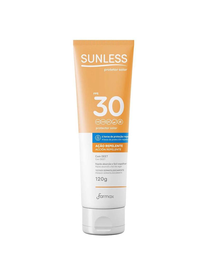 Protetor solar fps 30 sunless - com ação repelente