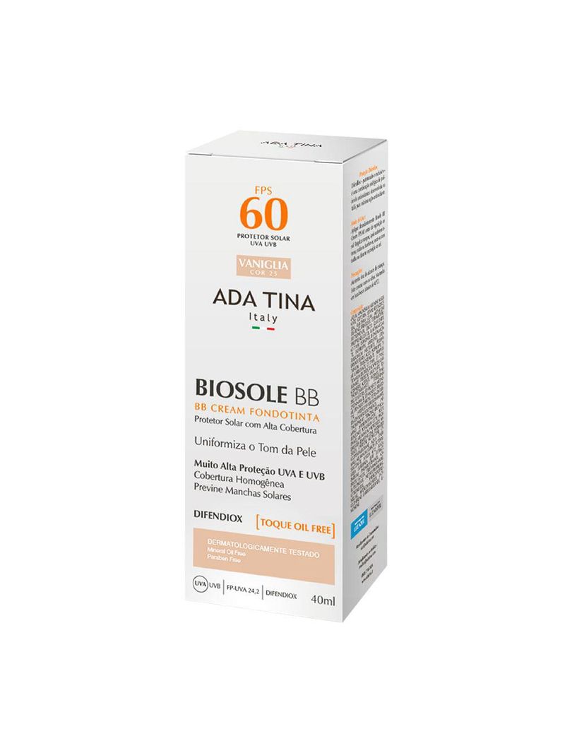 Protetor solar ada tina bb cream fps60