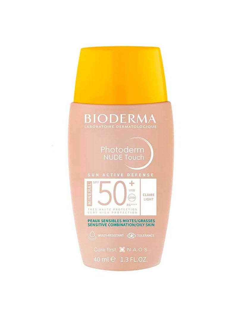 Protetor solar com cor bioderma photoderm nude touch mineral fps 50+