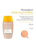 Protetor solar com cor bioderma photoderm nude touch mineral fps 50+