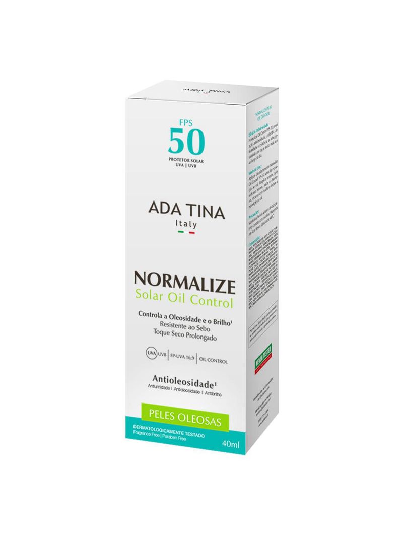 Protetor solar ada tina - normalize solar oil control fps 50