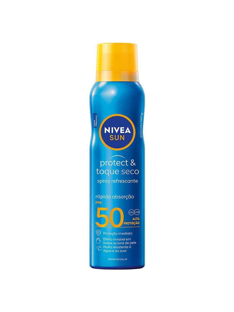 Nivea sun protetor solar spray protect & toque seco fps 50