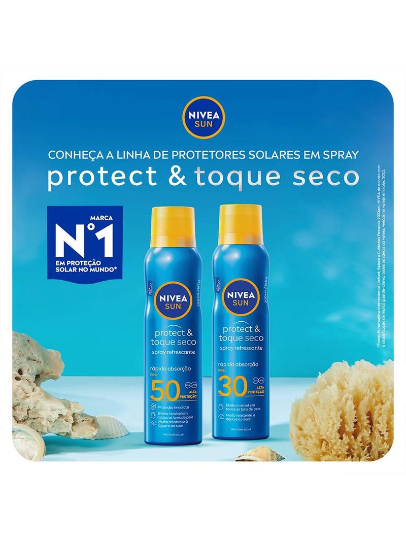 Nivea sun protetor solar spray protect & toque seco fps 50