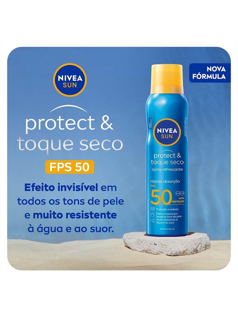 Nivea sun protetor solar spray protect & toque seco fps 50