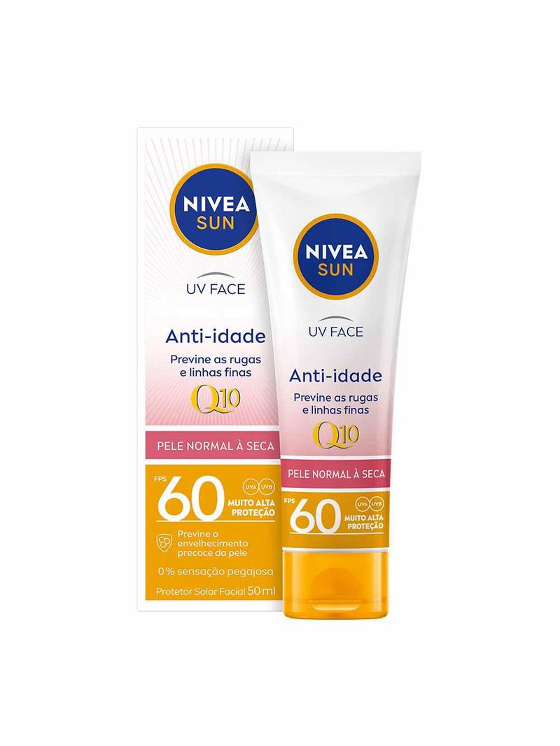 Nivea sun protetor solar uv face q10 anti-idade fps 60